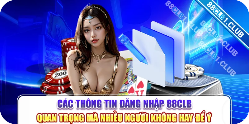 Các thông tin đăng nhập 88CLB quan trọng mà nhiều người không hay để ý